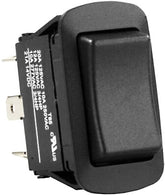 JR Products 13845 Water Resistant Mom-On/Off/Mom-On Switch SPDT - Black